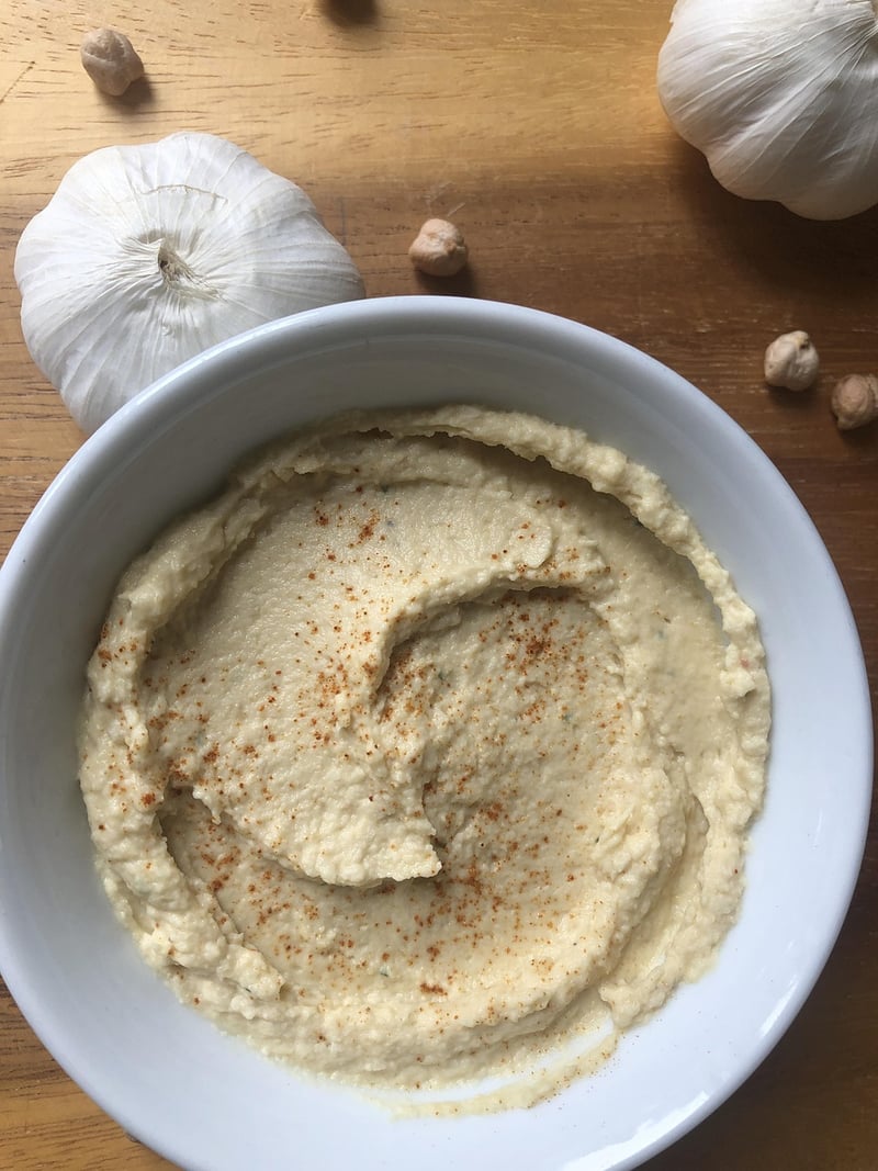 Lemon-Lime Hummus with Mango Salsa